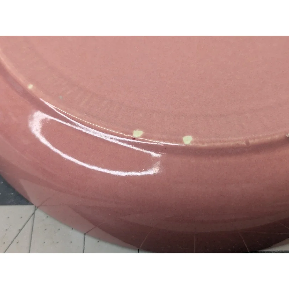 Bauer Los Angeles Ceramic Pink Round Serving‎ Bowl 10.75 Inch